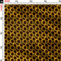 big size sun flower pattern Print Fabric