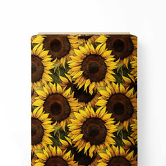 big size sun flower pattern Print Fabric