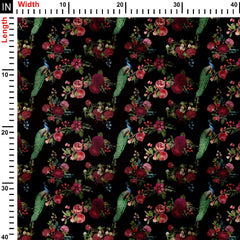 fruit flower and bird Print Fabric