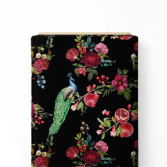 fruit flower and bird Print Fabric