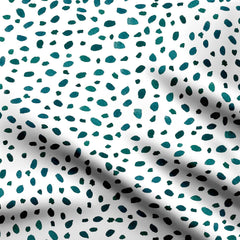 Watercolour Dots Teal Print Fabric