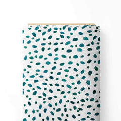 Watercolour Dots Teal Print Fabric