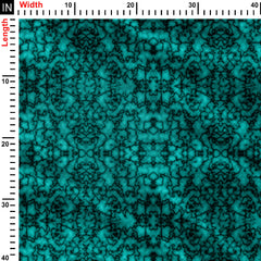 Teal Turquoise Print Fabric