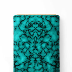 Teal Turquoise Print Fabric