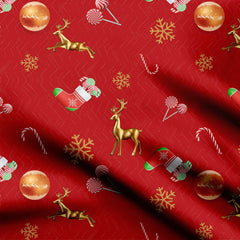 Luxury Christmas Pattern Print Fabric