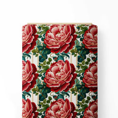 Botanical Roses Print Fabric