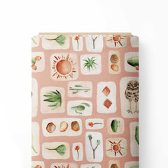 Desert Blocks Blush Print Fabric