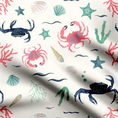 Oh Crab Print Fabric