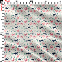 Oh Crab Print Fabric