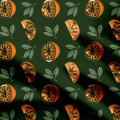 Orange Print Fabric