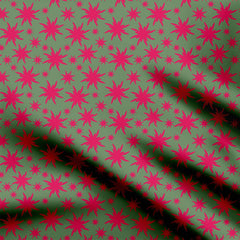 Pink Star Print Fabric