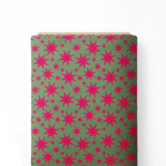 Pink Star Print Fabric