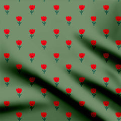 Red Mini Tupli Print Fabric