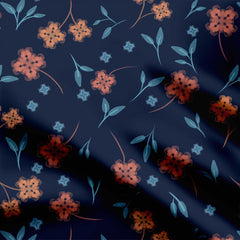 Coral Charm Yankees Blue BG Print Fabric