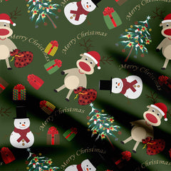 Jolly Christmas Print Fabric