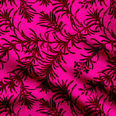 Dark botanical lines Print Fabric