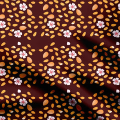 Flowers Leaves Print Fabric