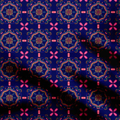 Vibrant Waves Blue Print Fabric