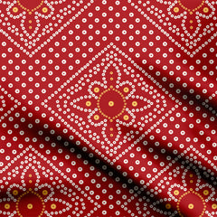 Geometrical Bandhani Print Fabric