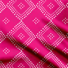 Pink Bandhani Print Fabric