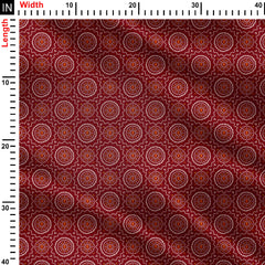 Traditional Maroon Bandhani Print Fabric