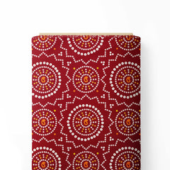 Traditional Maroon Bandhani Print Fabric