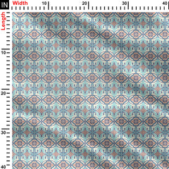 Retro Floral Pattern Print Fabric