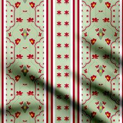 Mughal Retro Strips Print Fabric