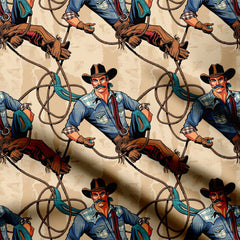 Lasso Cowboy Print Fabric