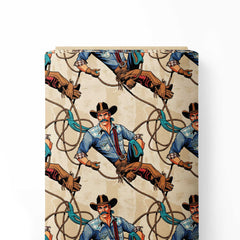 Lasso Cowboy Print Fabric