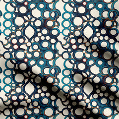 Abstract Ogee Circle Print Fabric