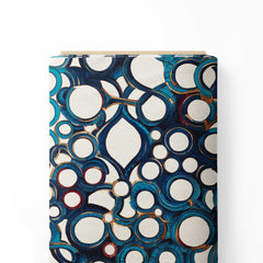 Abstract Ogee Circle Print Fabric