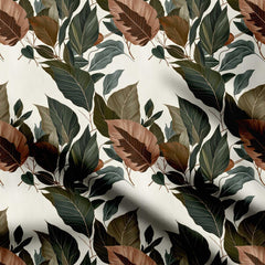 high contrast leaves Print Fabric