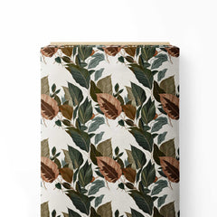 high contrast leaves Print Fabric