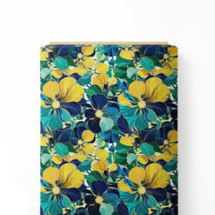 Bold abstract overlapping floral Print Fabric