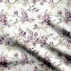 lilac blooms Print Fabric