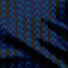 Abstract Navy Herringbone Stripe Print Fabric