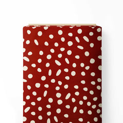 Spots Wine Red Print Fabric