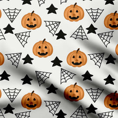 Spooky pumpkins Print Fabric