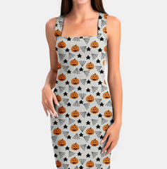 Spooky pumpkins Print Fabric