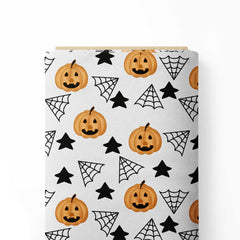 Spooky pumpkins Print Fabric