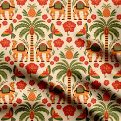 Bohemian Indian desert spring 001 Print Fabric