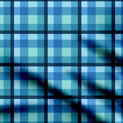 Argyle Azure Checks Print Fabric