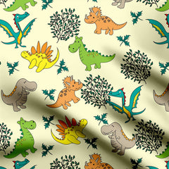 Kiddies Dynos Print Fabric