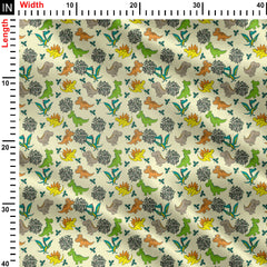 Kiddies Dynos Print Fabric