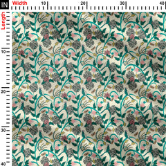 Phesant in the bushes Print Fabric