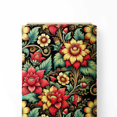 Featuring vibrant  bloom Print Fabric