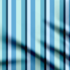 Blue Pastel Stripes Print Fabric