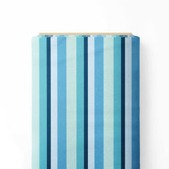 Blue Pastel Stripes Print Fabric