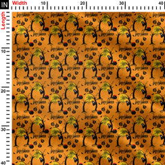 Happy Halloween spooks Print Fabric